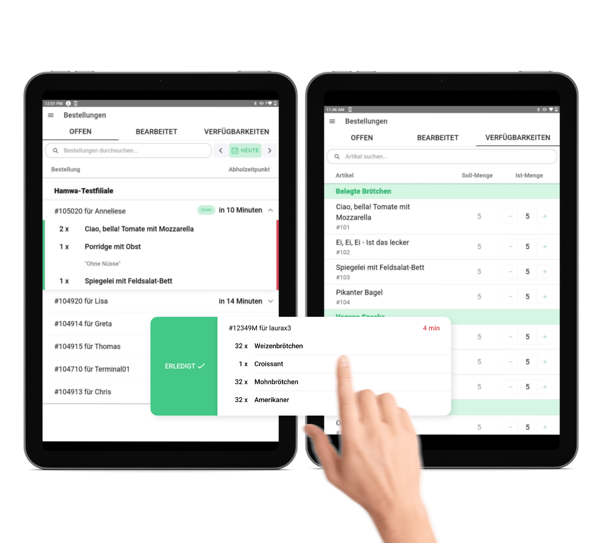 Hamwa Arbeitsdisplay (Tablet)